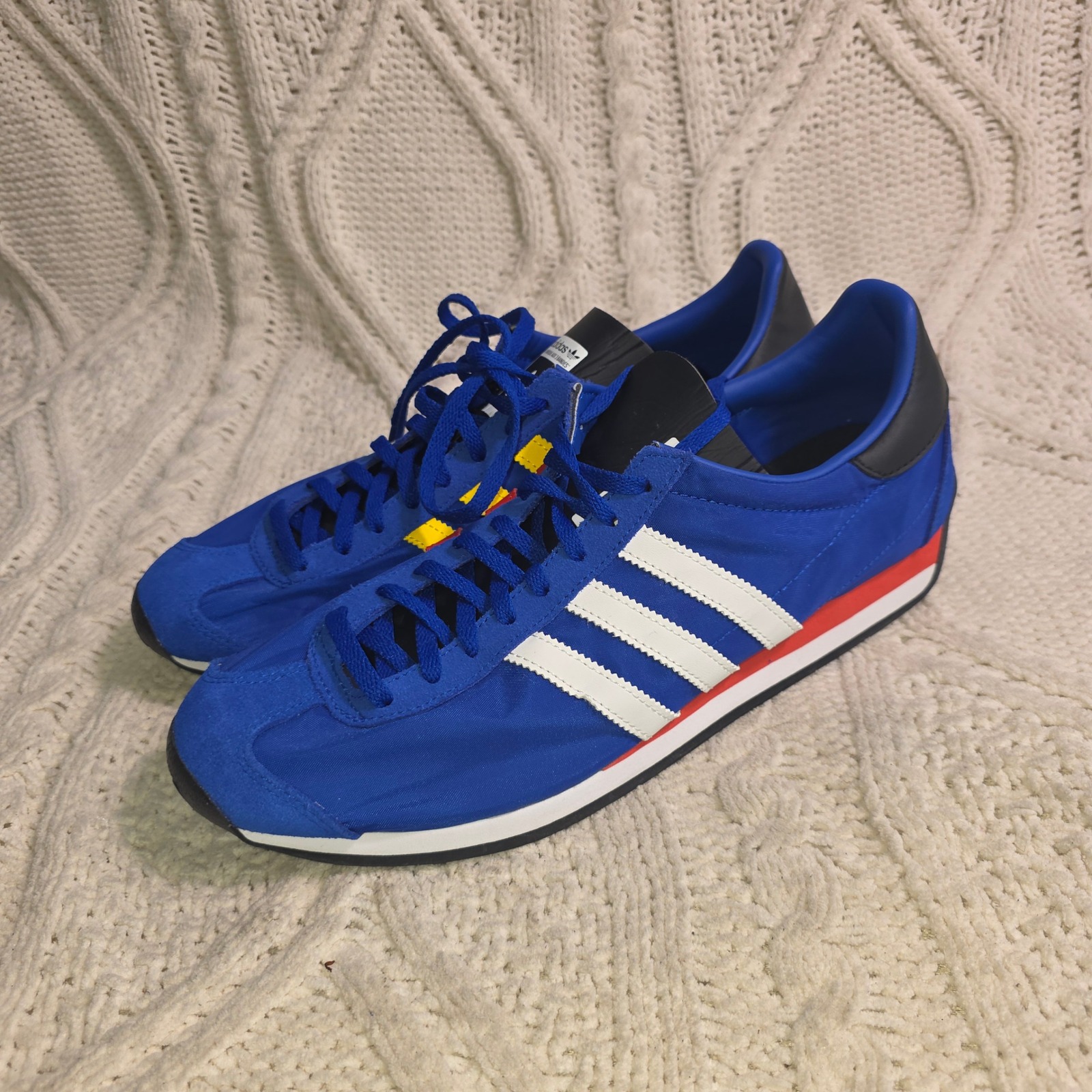 Adidas Originals Country Og Royal Blue Red Yellow Stripes Fw3275 Mens 11